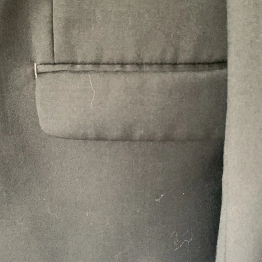 Calvin Klein Men Sport Coat Suit Blazer 2 Button Black Wool‎ Natural Stretch 46R